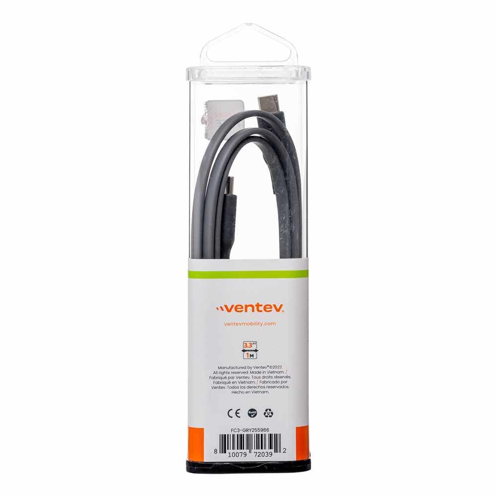 FC3GRY255966 ChargeSync Flat USB-C to USB-C Cable 3.3ft Gray