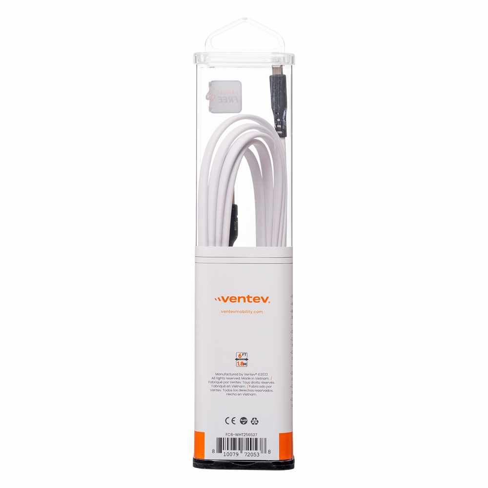 FC6WHT256527 ChargeSync Flat Lightning Cable 6ft White