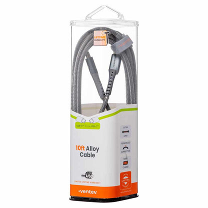 AC10STL256518 ChargeSync Alloy — Câble USB-C vers USB-C 10 pi Steel