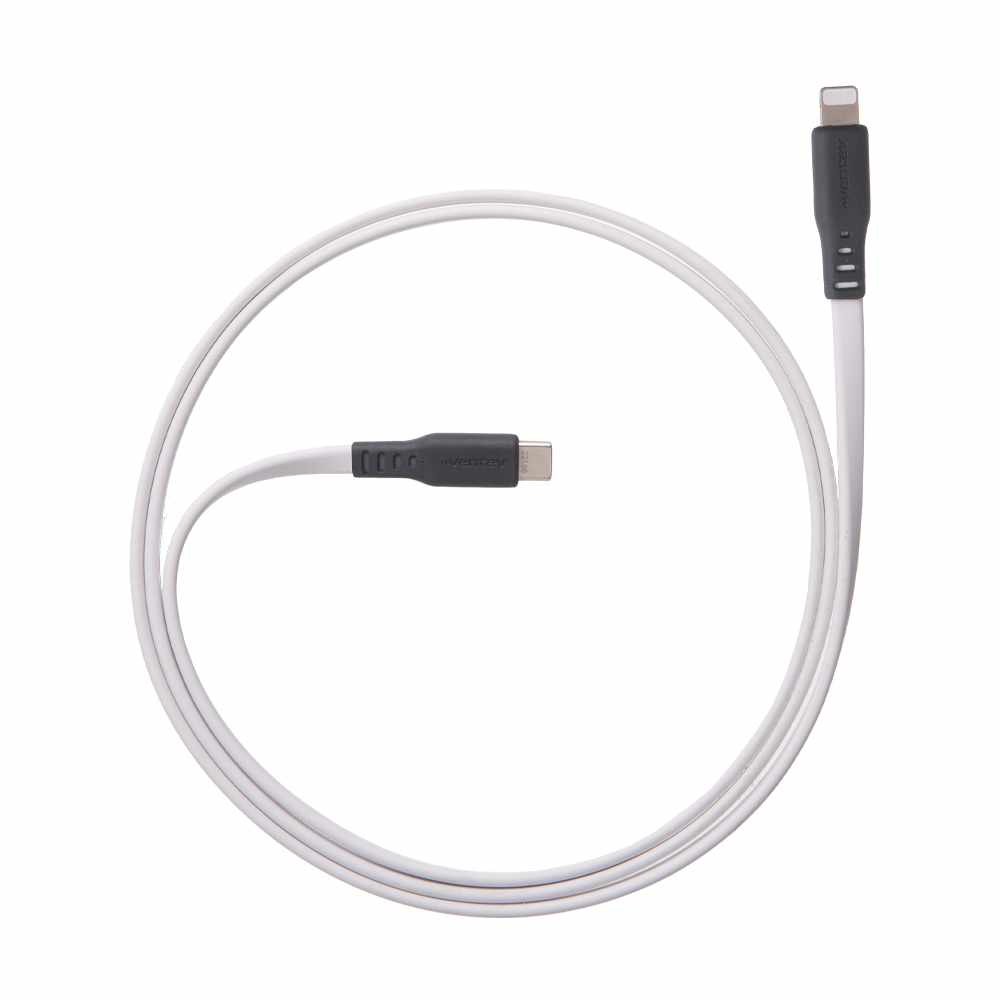Ventev ChargeSync Flat — Câble USB-C vers Lightning 3 pi blanc
