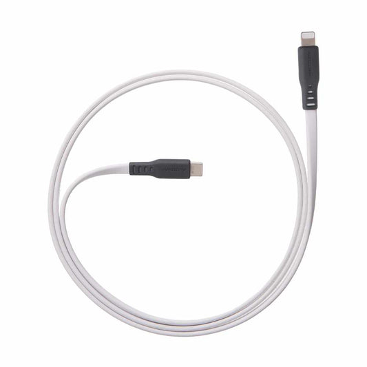 Ventev ChargeSync Flat USB-C to Lightning Cable 3ft White
