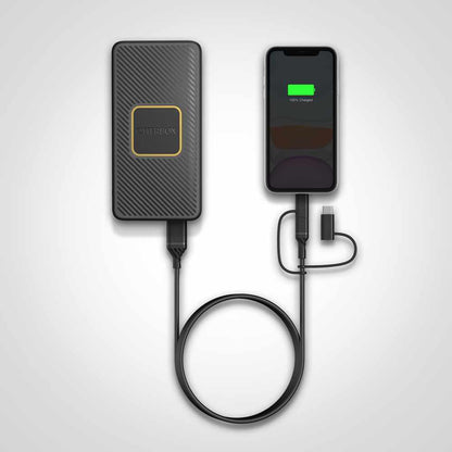 OtterBox Charge/Sync 3-in-1 USB-A to Micro/Lightning/USB-C Cable Black