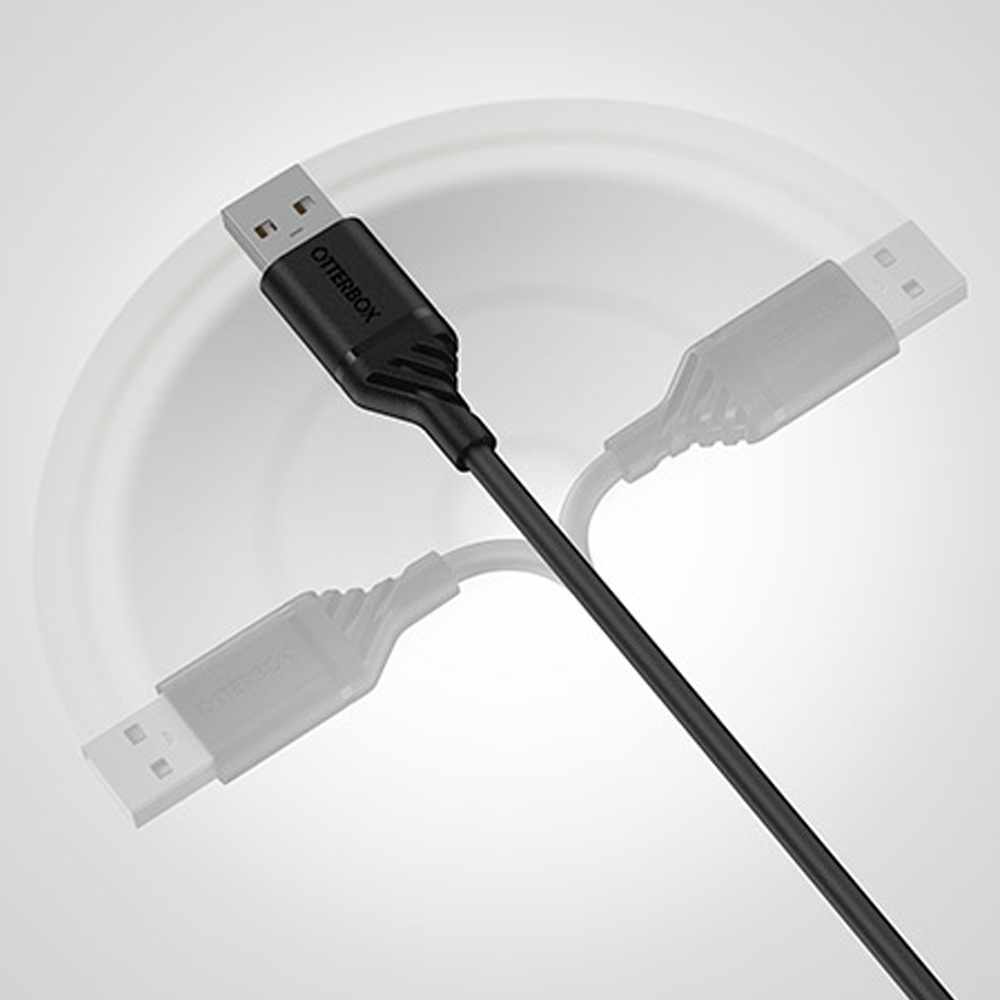 OtterBox Charge/Sync 3-in-1 USB-A to Micro/Lightning/USB-C Cable Black