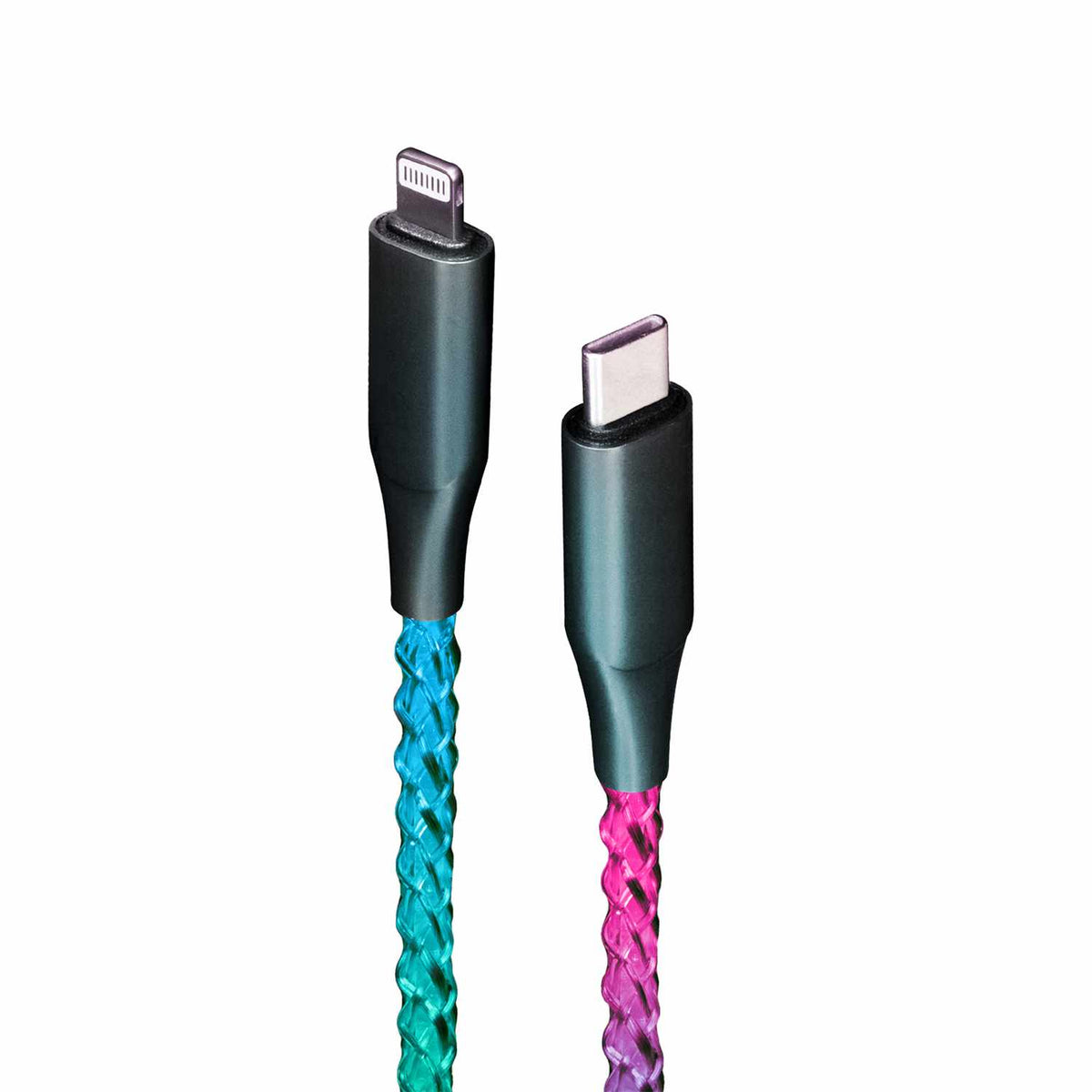 Helix/Retrak Lucid Charge LED 6' — Câble USB-C vers Lightning Translucent