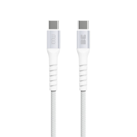 Blu Element SpeedCharge Premium Braided Cable USB-C to USB-C 6ft 100W White