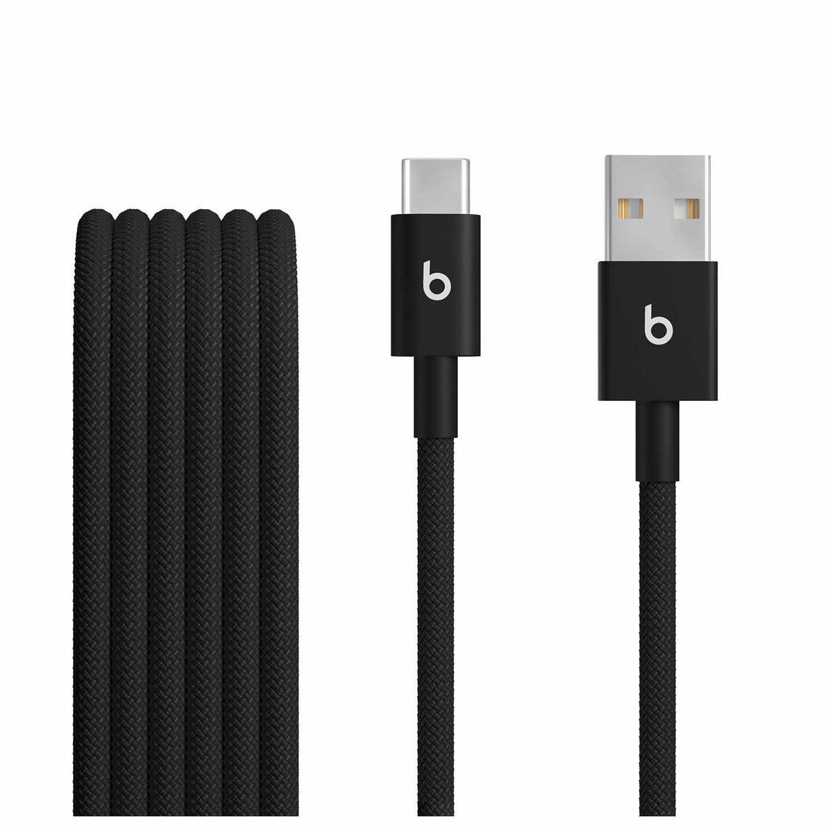 Beats by Dre USB-A to USB-C Woven Cable 5ft Bolt Black Two-Pack