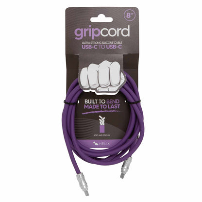 Helix/Retrak Gripcord silicone — Câble USB-C 8 pi violet