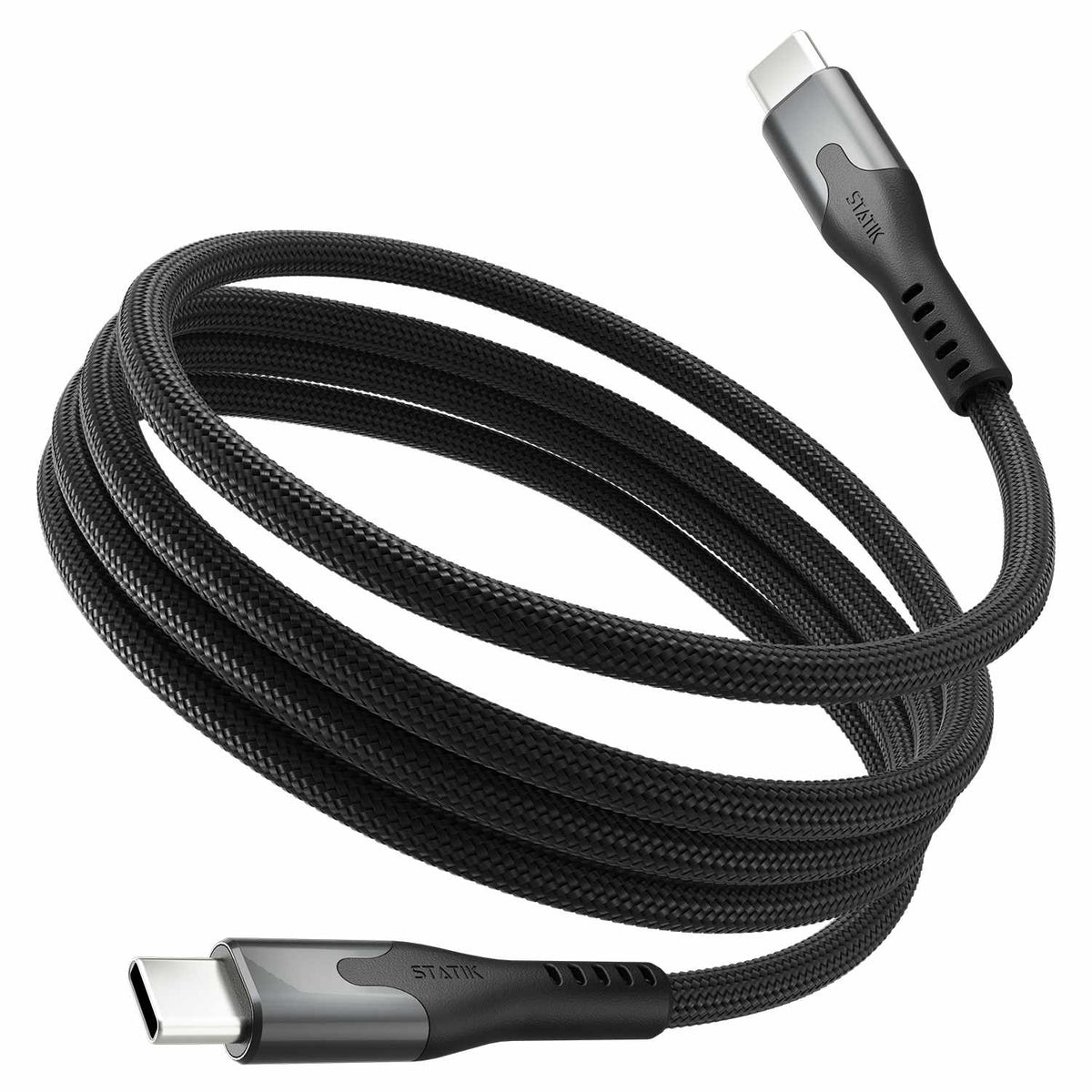 Statik MagStack Pro Charge/Sync Magnetic Cable USB-C to USB-C 4ft Black