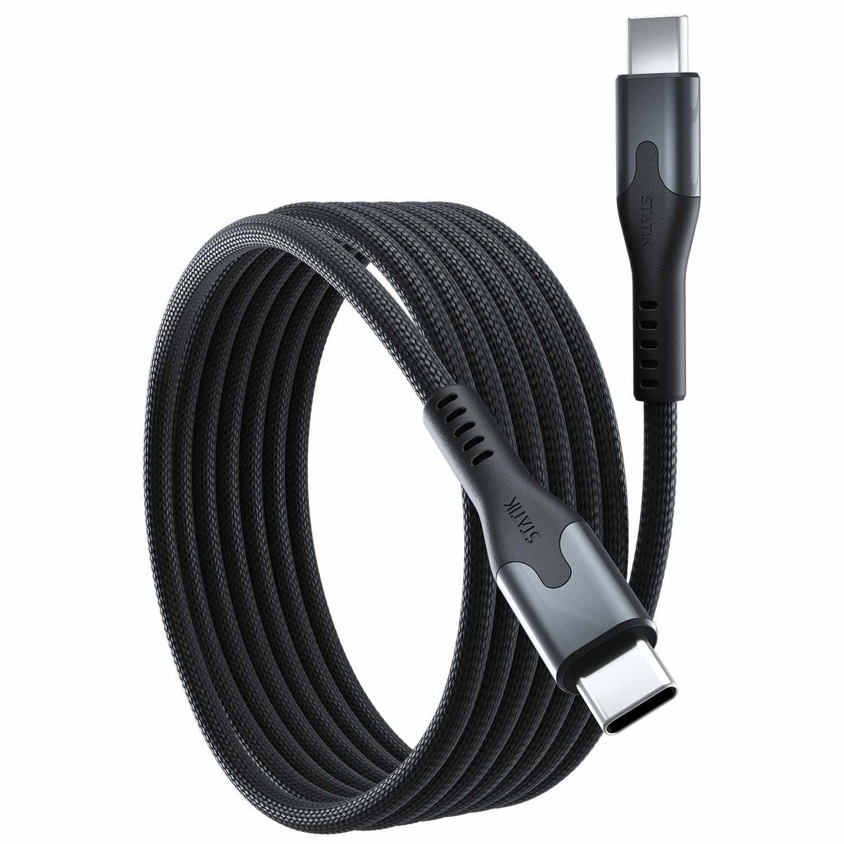 Statik MagStack Pro — Câble de recharge et de synchronisation magnétique USB-C vers USB-C 6 pi noir
