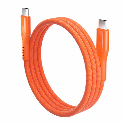Statik MagStack Pro — Câble de recharge et de synchronisation magnétique USB-C vers USB-C 4 pi orange
