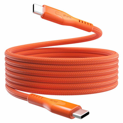 Statik MagStack Pro Charge/Sync Magnetic Cable USB-C to USB-C 6ft Orange