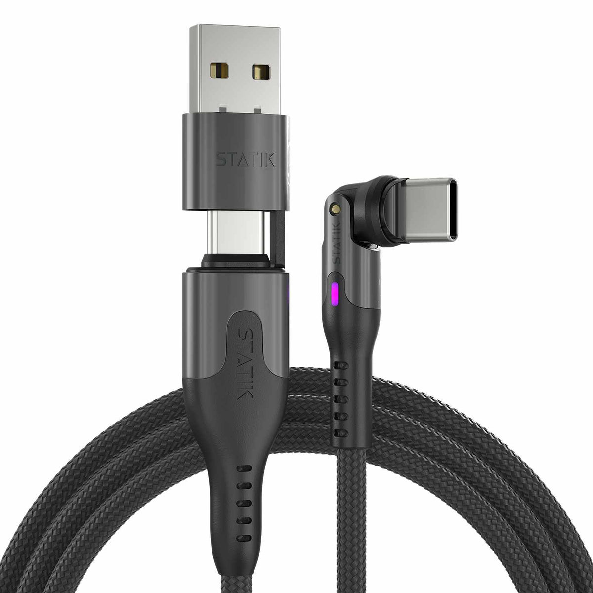 Statik 360 Pro Universal Magnetic Charge/Sync Cable 6 ft Black