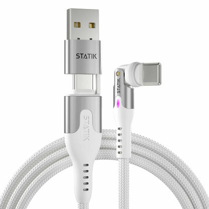 Statik 360 Pro Universal Magnetic Charge/Sync Cable 6 ft White