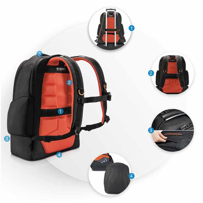 Everki ContemPRO 117 — Sac à dos pour ordinateur portable jusqu’à 18.4 po — noir