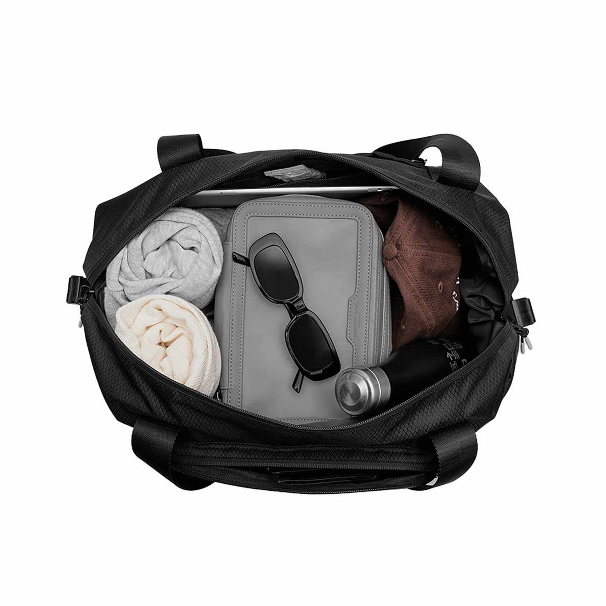 Gaston Luga léger compactable Sac de voyage — noir