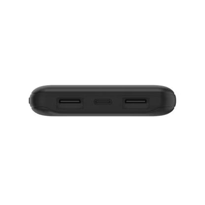 Belkin BoostCharge Power Bank 10.000 mAh 3-Ports USB-A/USB-C with USB-A to USB-C Cable Black