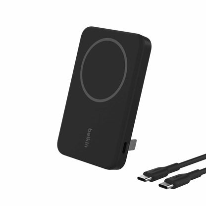 Belkin BoostCharge Pro Qi2 — Batterie externe sans fil 5.000 mAh 15 W — noir