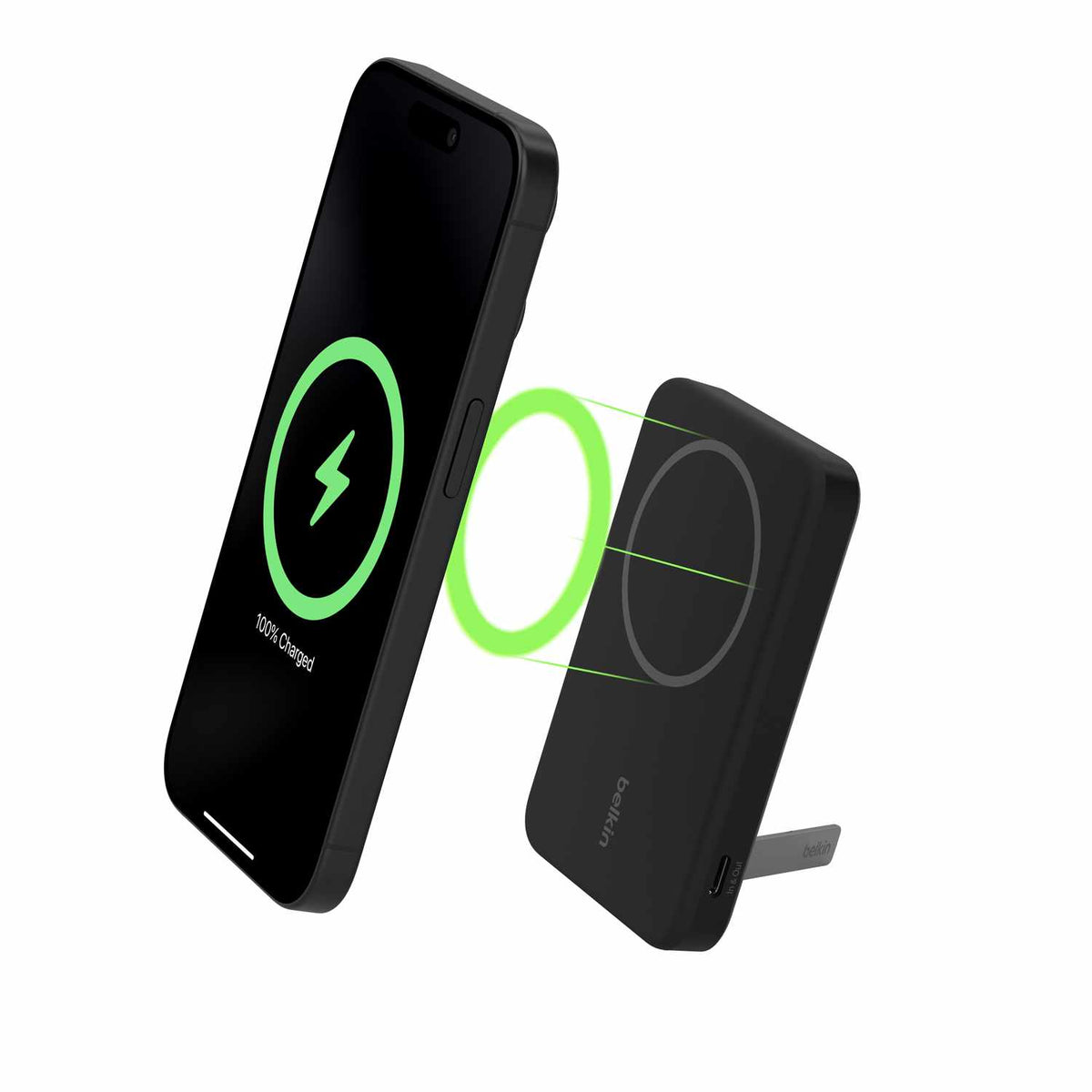 Belkin BoostCharge Pro Qi2 — Batterie externe sans fil 5.000 mAh 15 W — noir