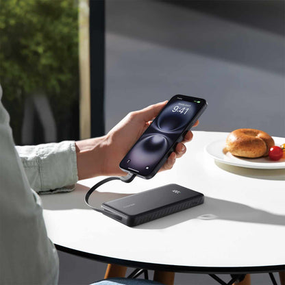 Anker Zolo — Batterie externe 10.000 mAh 22.5W noir avec intégré Câble USB-C