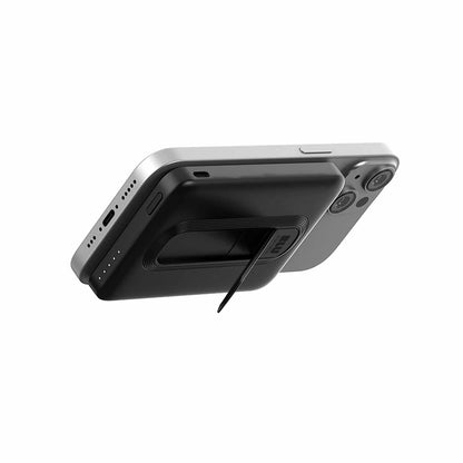 Blu Element Qi2 SLIM Wireless Power Bank with Kickstand 5K Black