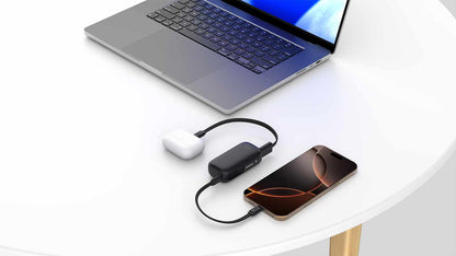 Blu Element PowerFlex 5K mAh 20W PD Power Bank with Built-In USB-C Cable Black
