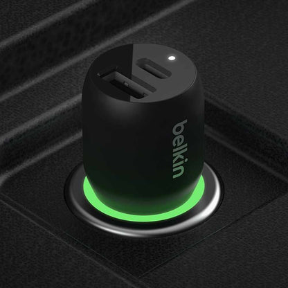 Belkin BoostCharge Car Charger 37W PD/PPS 2-Port USB-C/USB-A Black