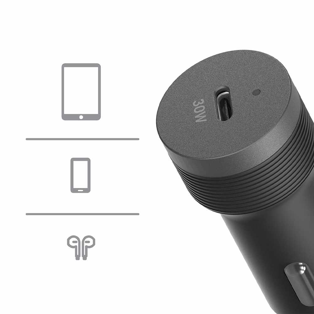 OtterBox Premium Pro — Chargeur pour voiture 30W PD/PPS USB-C — noir