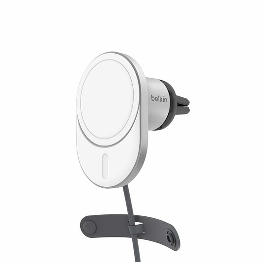 Belkin BoostCharge Pro Qi2 — Chargeur pour voiture sans fil 15W — gris
