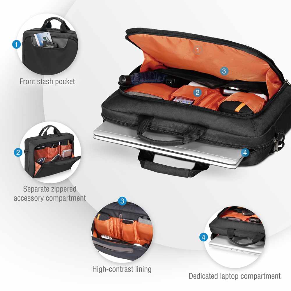 Everki Advance — Sac et porte-documents pour ordinateur portable jusqu’à 17.3 po — noir