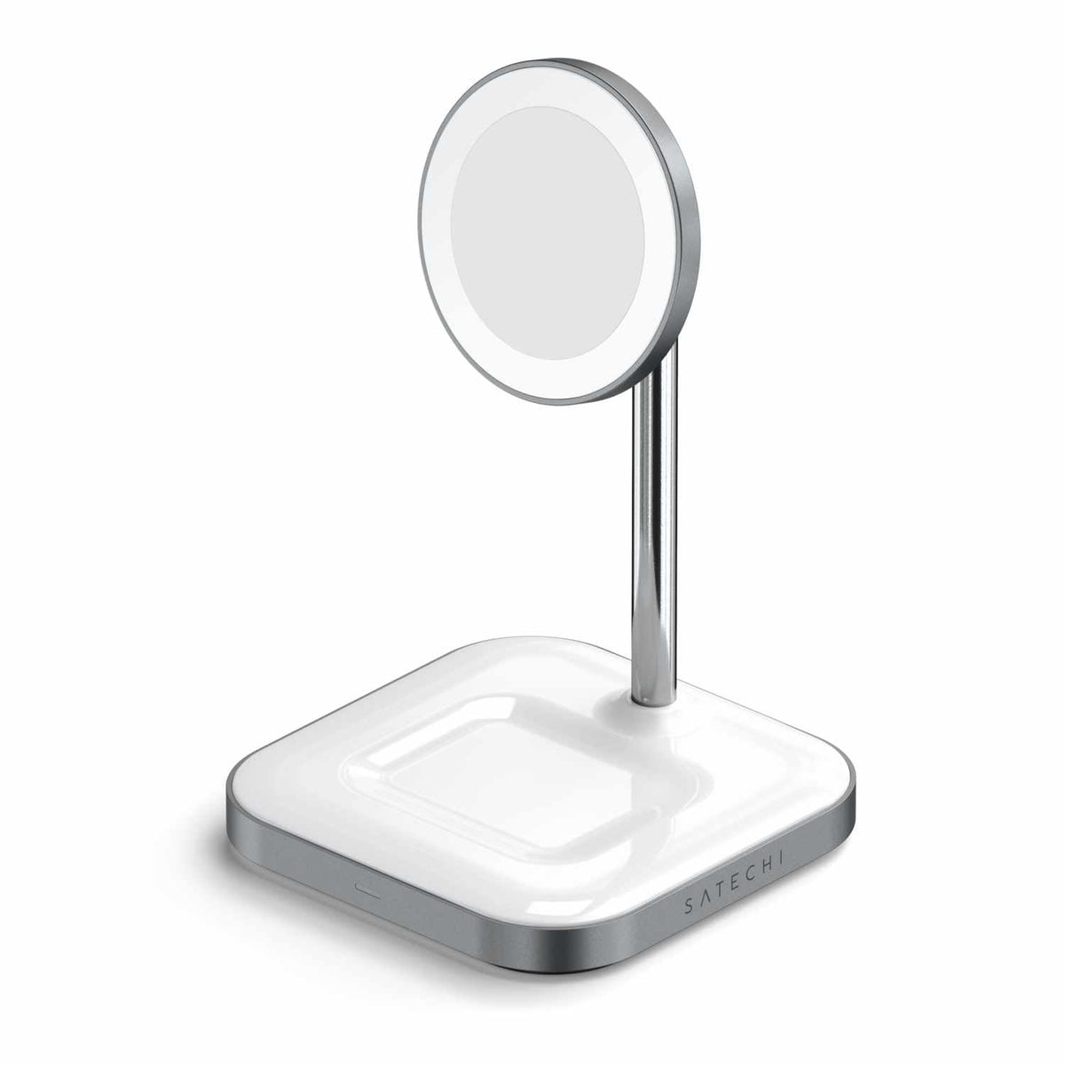 Satechi Qi Aluminum 2-in-1 Magnetic Wireless Charging Stand Space Gray
