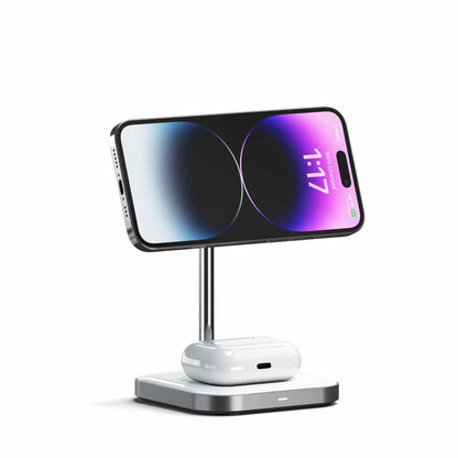 Satechi Qi Aluminum 2-in-1 Magnetic Wireless Charging Stand Space Gray