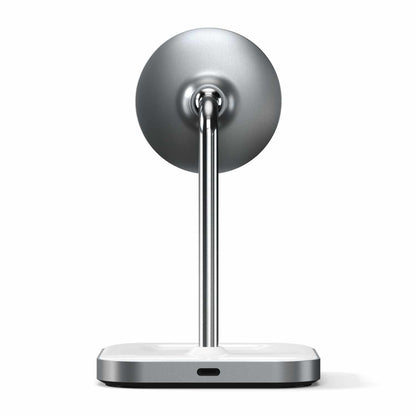 Satechi Qi Aluminum 2-in-1 Magnetic Wireless Charging Stand Space Gray