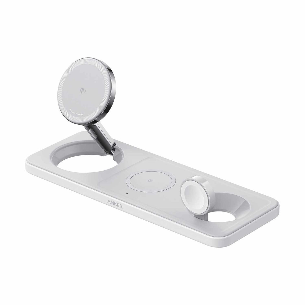 Anker MagGo Qi2 3-en-1 recharge sans fil Station 15W — blanc