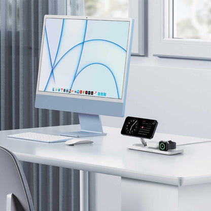 Anker MagGo Qi2 3-en-1 recharge sans fil Station 15W — blanc