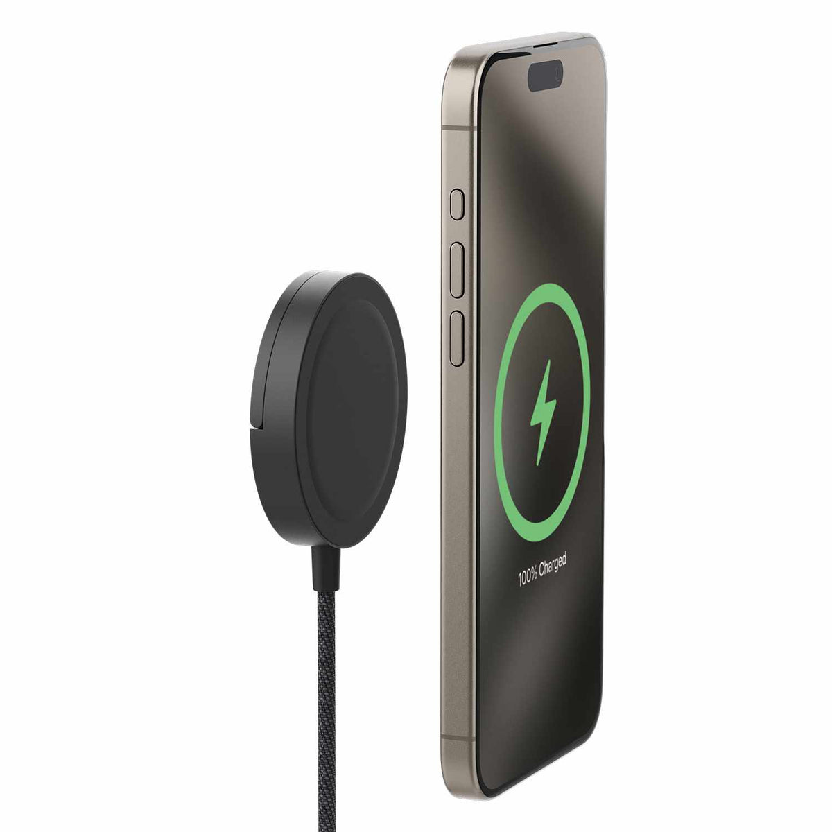 mophie Qi2 Compact Wireless Charger 15W with Built-in Kickstand Black