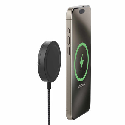 mophie Qi2 Compact Wireless Charger 15W with Built-in Kickstand Black