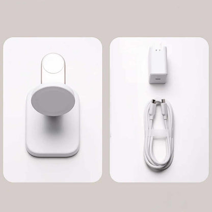 mophie Qi2 2-en-1 — Support de recharge sans fil 15W blanc pour téléphone et Apple Watch