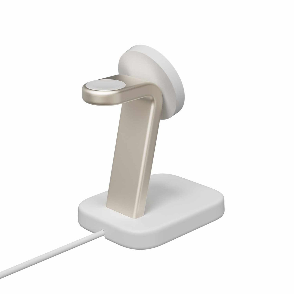 mophie Qi2 2-en-1 — Support de recharge sans fil 15W blanc pour téléphone et Apple Watch