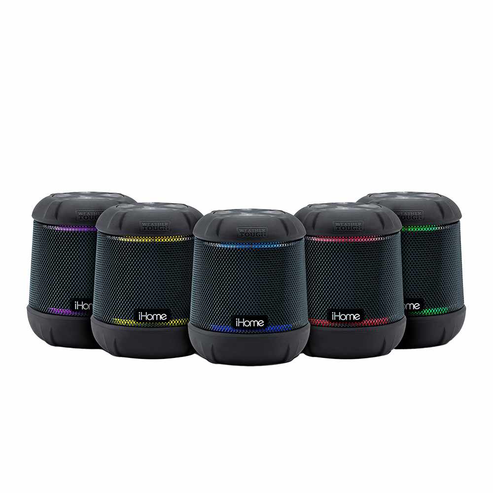 iBT155BX Waterproof Shockproof BT Speaker w/Accent Lighting Black