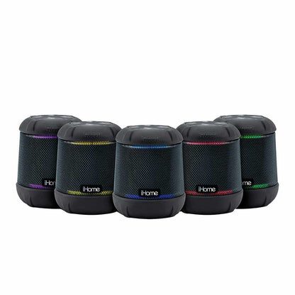 iBT155BX Waterproof Shockproof BT Speaker w/Accent Lighting Black
