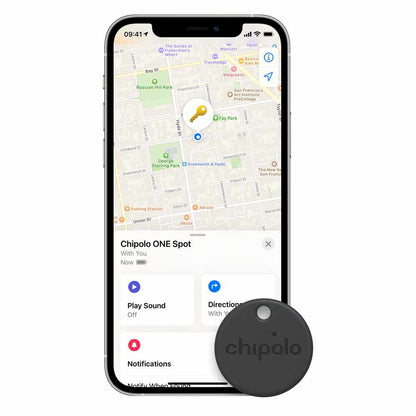 Chipolo ONE Spot 4 Pack Bluetooth Item Finder (Works with the Apple Find My Network) Almost Black