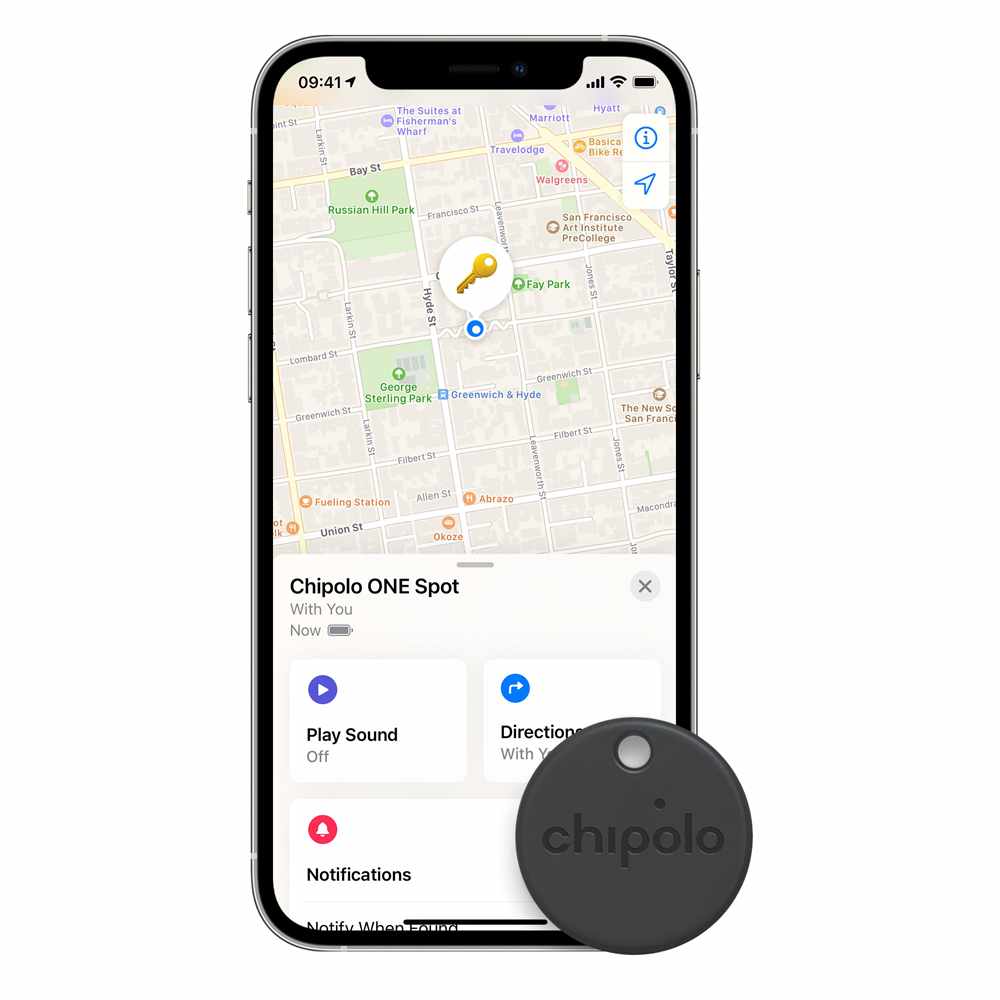 CHC21MGYRFREN2P One Spot Bluetooth Item Finder (Works with the Apple Find My Network) 2-Pack Almost Black