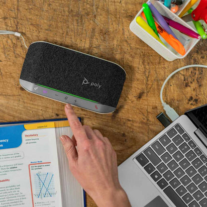 Poly Poly Sync 20+ Personal USB-A Bluetooth Smart Speakerphone — gris