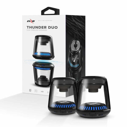 ZIZO Thunder Duo TWS — Haut-parleur sans fil Bluetooth — noir