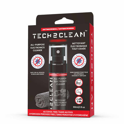 TECH2CLEAN Clean 2 Go — Nettoyant tout usage pour appareils électroniques 60 ml — blanc/transparent