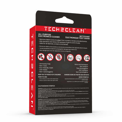TECH2CLEAN Clean 2 Go — Nettoyant tout usage pour appareils électroniques 60 ml — blanc/transparent