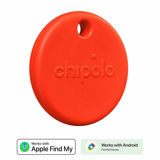 Chipolo POP — Balise de localisation (compatible avec Localiser mon appareil de Google ou Localiser d’Apple) — rouge