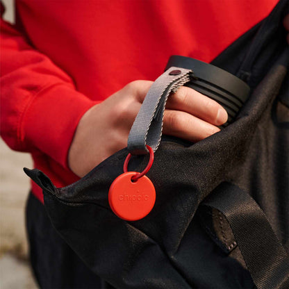 Chipolo POP Tracking Tag (Works with Google’s Find My Device or Apple Find My) Red
