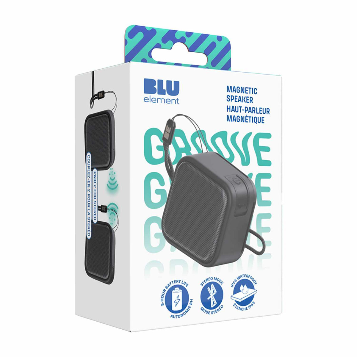 Blu Element Groove magnétique Mini — Haut-parleur — noir