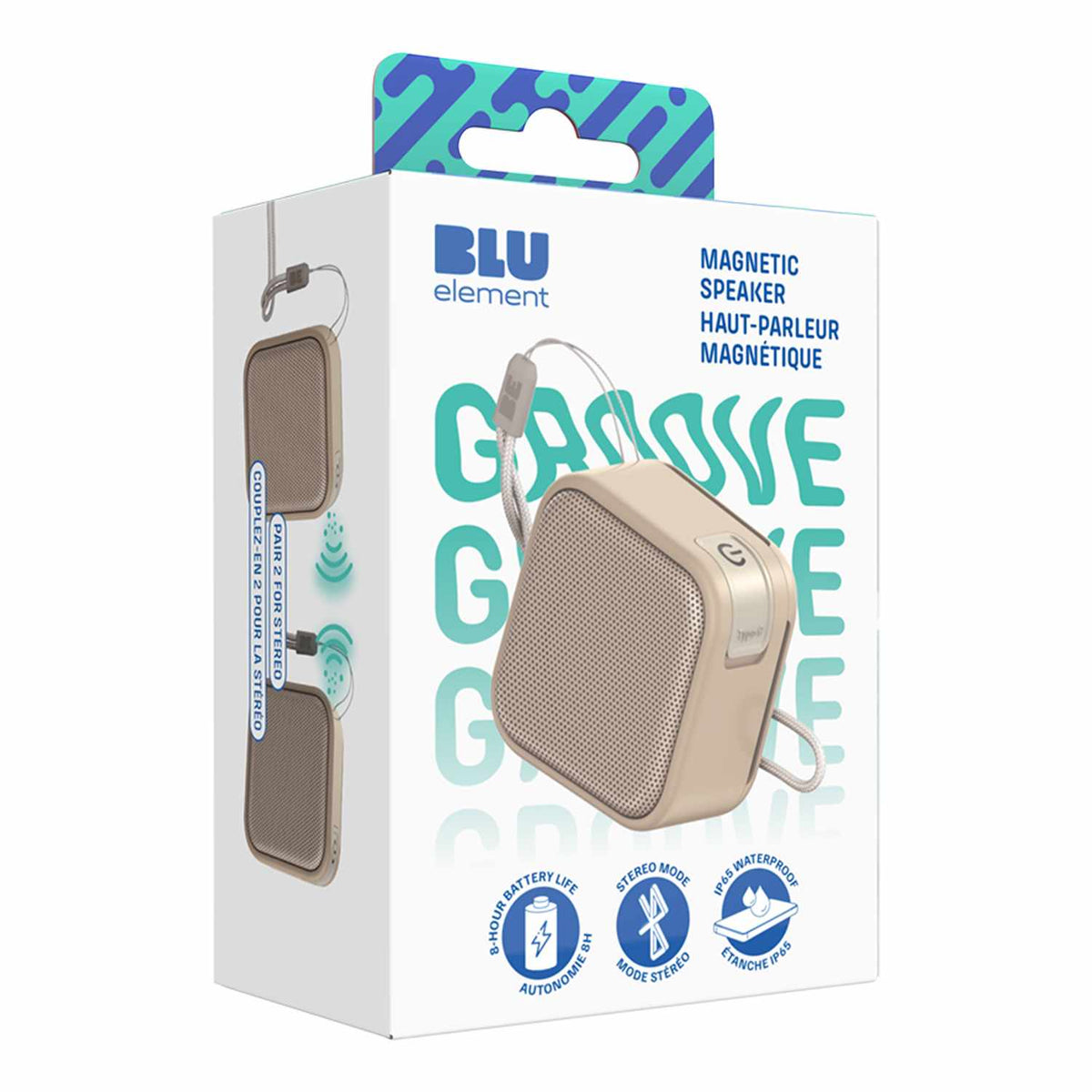 Blu Element Groove magnétique Mini — Haut-parleur Sand